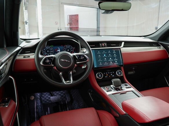2021 Jaguar F-Pace I Рестайлинг, синий - вид 8