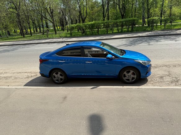 2020 Hyundai Solaris II Рестайлинг, синий, 1420000 рублей