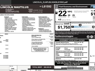 2019 Lincoln Nautilus I, белый, 2700000 рублей, вид 5