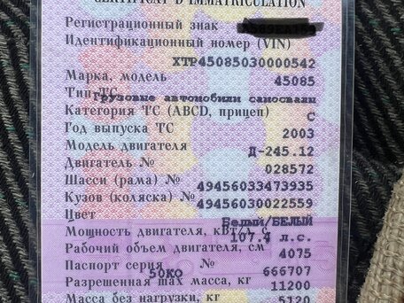 2003 ЗИЛ 4508, белый, 1100000 рублей, вид 4