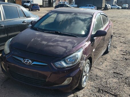 2013 Hyundai Solaris I, фиолетовый, 513000 рублей, вид 1