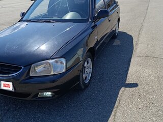 2008 Hyundai Accent ТагАЗ II, чёрный, 360000 рублей, вид 1