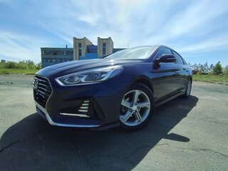 2017 Hyundai Sonata VII (LF) Рестайлинг, синий, 1850000 рублей, вид 5
