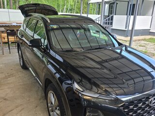 2019 Hyundai Santa Fe IV, чёрный, 2850000 рублей, вид 4