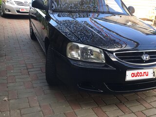 2007 Hyundai Accent ТагАЗ II, чёрный, 420000 рублей, вид 3