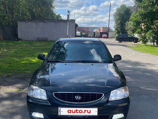 2007 Hyundai Accent ТагАЗ II, чёрный, 600000 рублей, вид 1