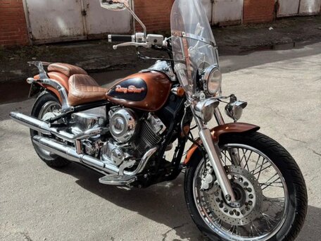 1997 Yamaha XVS400 Drag Star, оранжевый, 300000 рублей, вид 2