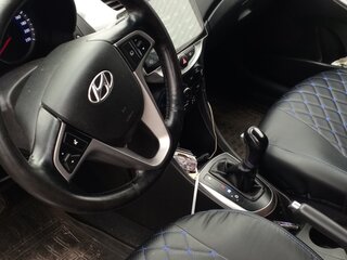 2015 Hyundai Solaris I Рестайлинг, синий, 935000 рублей, вид 5