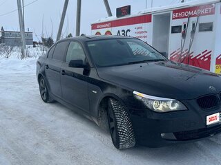 2008 BMW 5 серии 520i V (E60/E61) Рестайлинг, чёрный, 1450000 рублей, вид 2