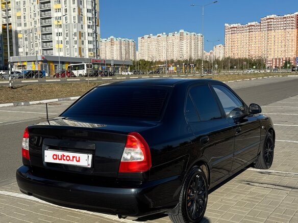 2008 Hyundai Accent ТагАЗ II, чёрный - вид 3
