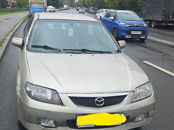 2001 Mazda 323 VI (BJ) Рестайлинг, серый, 110000 рублей - вид 2