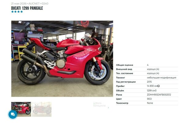 2015 Ducati Panigale S, красный, 1299000 рублей - вид 8