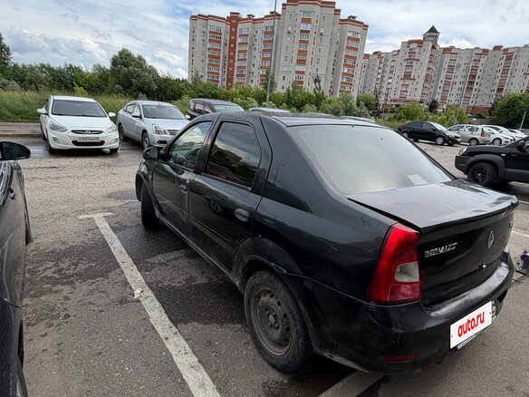 2013 Renault Logan I Рестайлинг, чёрный - вид 1