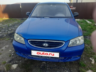 2002 Hyundai Accent ТагАЗ II, синий, 300000 рублей, вид 1