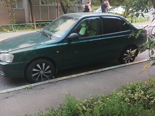 2003 Hyundai Accent II, зелёный, 370000 рублей, вид 1