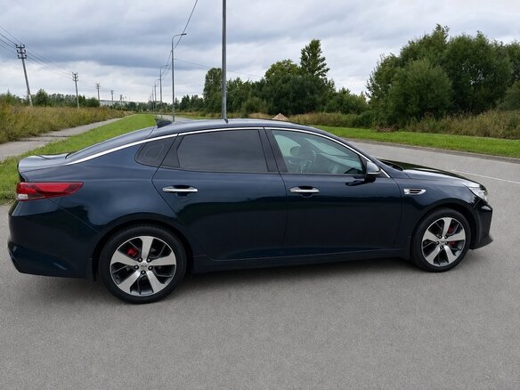 2017 Kia Optima IV, синий, 1850000 рублей - вид 2