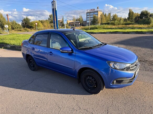 2019 Lada (ВАЗ) Granta I Рестайлинг, синий, 635000 рублей - вид 3