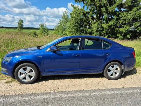 2019 Skoda Octavia III (A7) Рестайлинг, синий, 1700000 рублей - вид 3