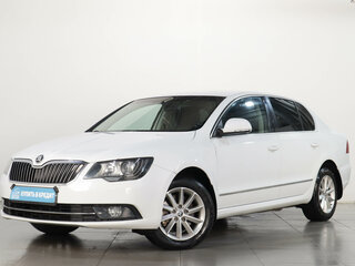 2014 Skoda Superb DSG II Рестайлинг, белый, 1299000 рублей, вид 3