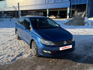 2019 Volkswagen Polo V Рестайлинг, синий, 1460000 рублей, вид 3