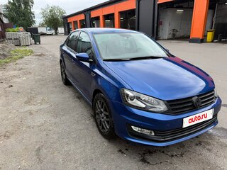 2019 Volkswagen Polo V Рестайлинг, синий, 1320000 рублей, вид 3