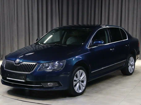 2014 Skoda Superb DSG II Рестайлинг, синий, 999000 рублей, вид 1