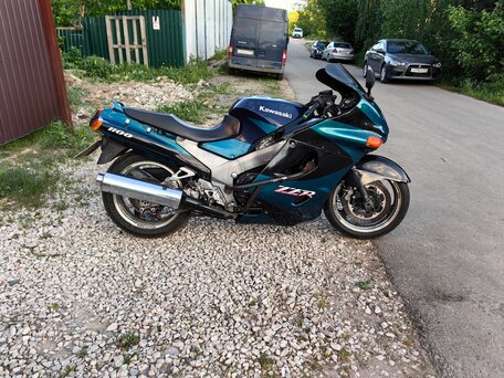 1998 Kawasaki ZZR 1100, синий, 300000 рублей, вид 1