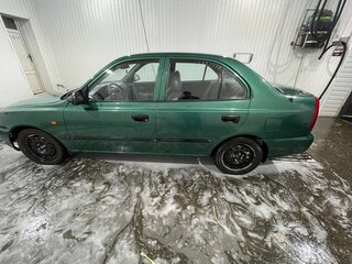 2002 Hyundai Accent ТагАЗ II, зелёный, 170000 рублей, вид 3