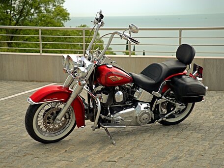 2010 Harley-Davidson Softail Deluxe, красный, 1600000 рублей, вид 1