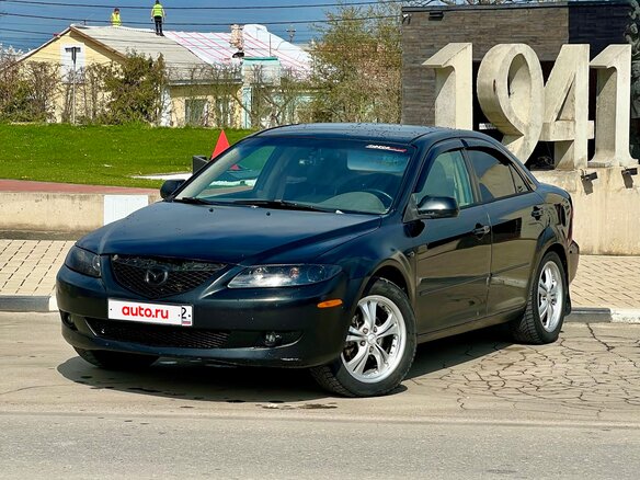 2003 Mazda 6 I (GG), чёрный, 460000 рублей