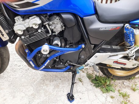 2005 Honda CB 400 Super Four, синий, 385000 рублей, вид 2