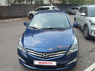 2015 Hyundai Solaris I Рестайлинг, синий, 979000 рублей, вид 3
