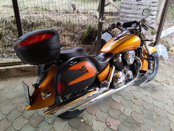 2003 Honda VTX 1800, оранжевый, 1300000 рублей - вид 11