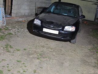 2007 Hyundai Accent ТагАЗ II, чёрный, 395000 рублей, вид 1