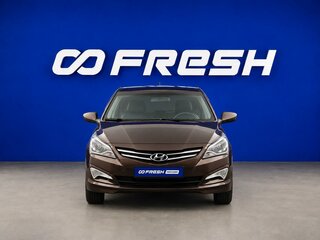 2015 Hyundai Solaris I Рестайлинг, коричневый, 829236 рублей, вид 3