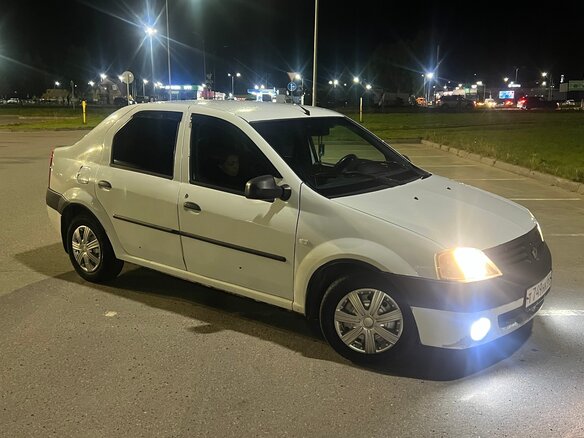 2008 Renault Logan I, белый, 390000 рублей - вид 1