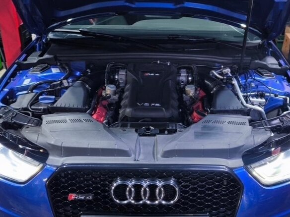 2013 Audi RS 4 III (B8), синий, 4900000 рублей - вид 10