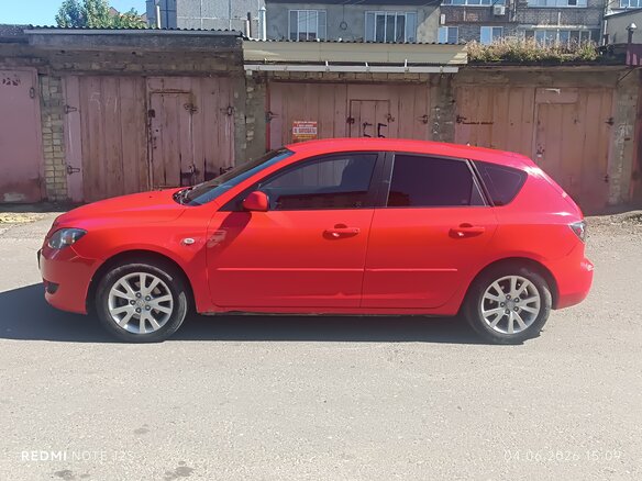 2007 Mazda 3 I (BK) Рестайлинг, красный, 450000 рублей - вид 3