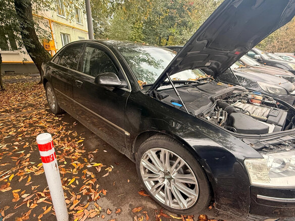 2005 Audi A8 II (D3) Рестайлинг, чёрный - вид 4