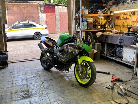 1998 Honda VTR 1000, зелёный, 230000 рублей, вид 5