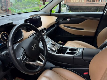 2021 Hyundai Santa Fe IV Рестайлинг, чёрный, 3870000 рублей, вид 4