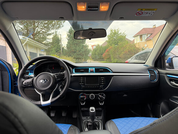 2017 Kia Rio IV, синий, 1050000 рублей - вид 10
