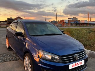 2018 Volkswagen Polo V Рестайлинг, синий, 580000 рублей, вид 5