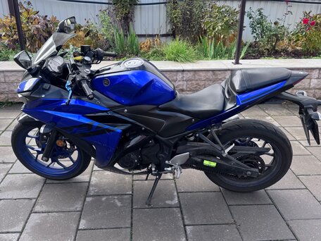 2018 Yamaha YZF-R3, синий, 375000 рублей, вид 4