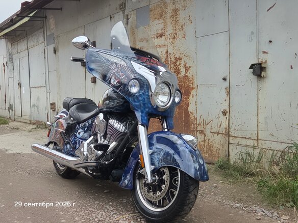 2014 Indian Chieftain, синий, 1200000 рублей - вид 4