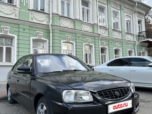 2004 Hyundai Accent ТагАЗ II, чёрный, 310000 рублей - вид 3