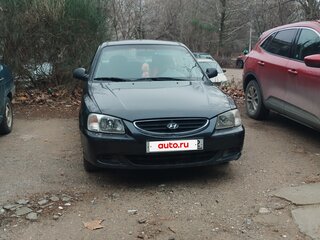 2007 Hyundai Accent ТагАЗ II, чёрный, 550000 рублей, вид 2