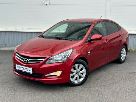 2016 Hyundai Solaris I Рестайлинг, красный, 845000 рублей, вид 3