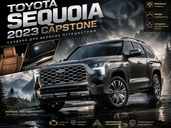 2023 Toyota Sequoia III, серый, 15000000 рублей