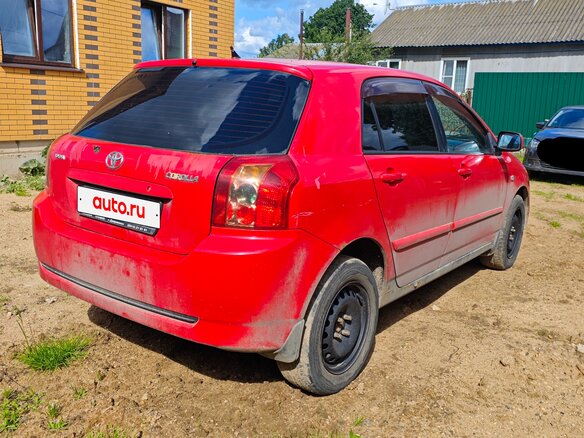 2005 Toyota Corolla IX (E120, E130) Рестайлинг, красный, 250000 рублей - вид 4